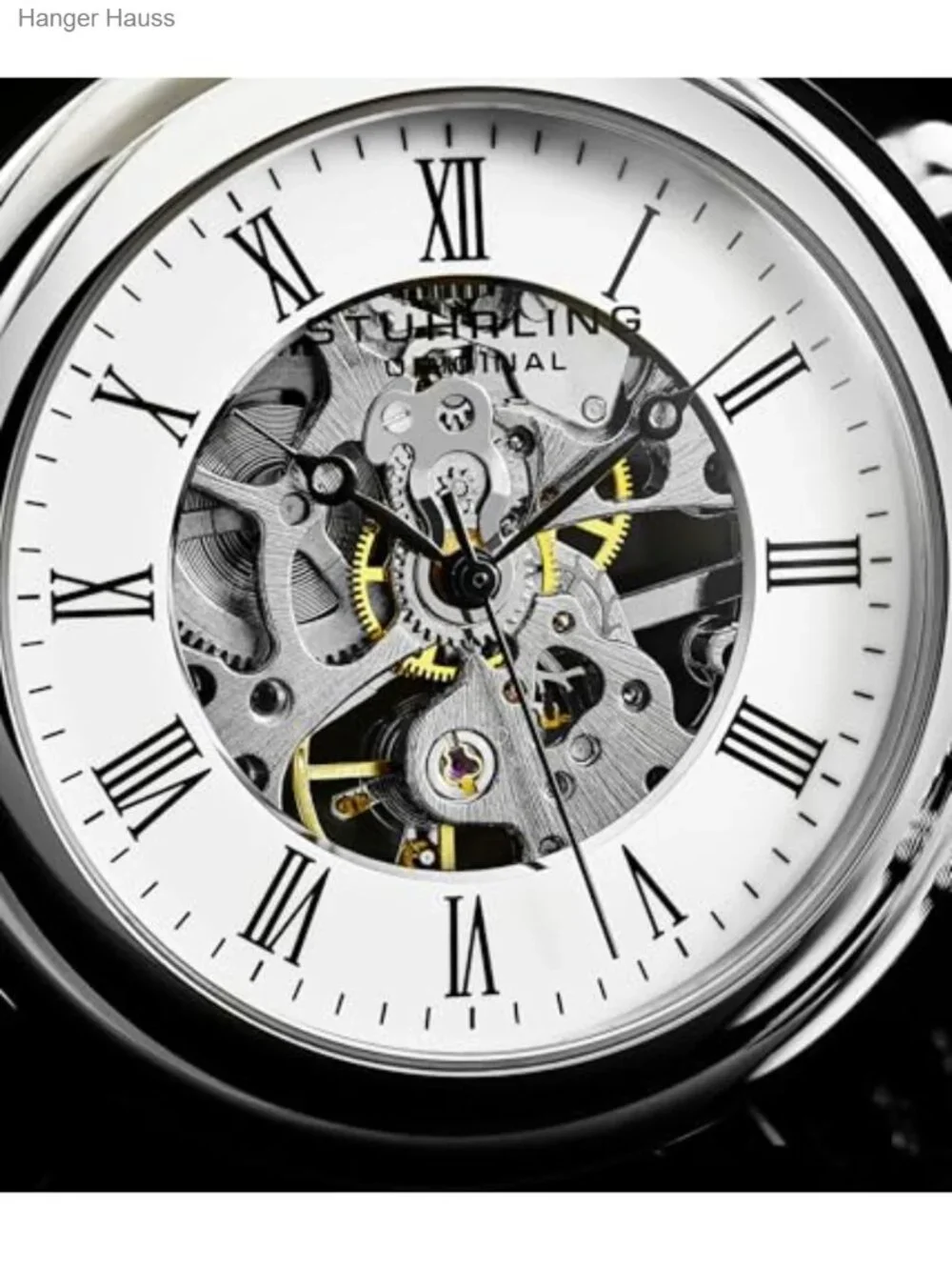 Men's Skeleton Pocket Watch Hand Wind Mechanical Movement Stainless Steel Chain